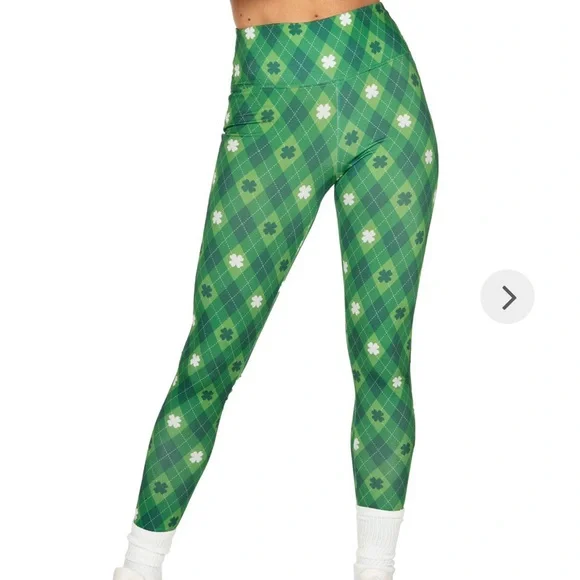 Tipsy Eleves clover St. Patrick's Leggings XL - Picture 1 of 4